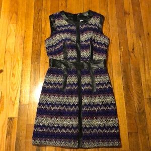 Milly Tweed Leather Dress